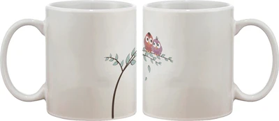 Artifa Cute Birds On Branch Porcelain, Ceramic Mug 350 ml