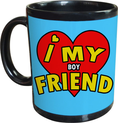 55% OFF on SajawatHomes Gifts For Boy Friend Black Coffee Ceramic Mug 350 ml