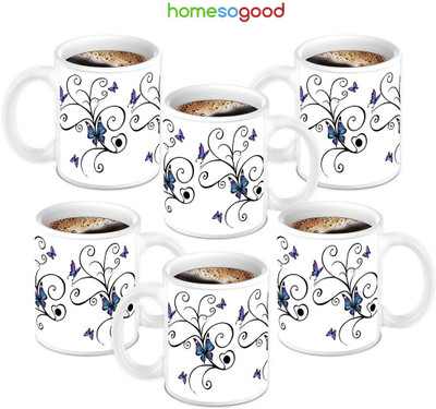 49% OFF on HomeSoGood Amazing Butterfly's Design Coffee Ceramic Mug 280 ml, Pack of 6 49% OFF on HomeSoGood Amazing Butterfly's Design Coffee Ceramic Mug 280 ml, Pack of 6