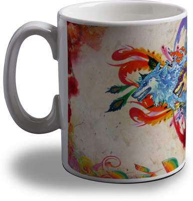 15% OFF on Artifa Colorful Wolves Porcelain, Ceramic Mug 350 ml 15% OFF on Artifa Colorful Wolves Porcelain, Ceramic Mug 350 ml
