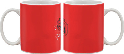 15% OFF on Artifa Birds Out Of Music Stereo Porcelain, Ceramic Mug 350 ml