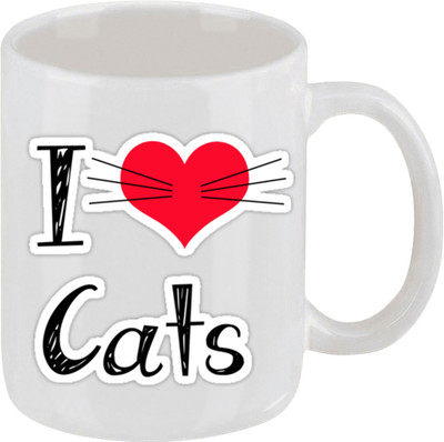 16% OFF on Ellicon 49 I Love Cats Ceramic Mug