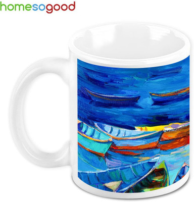 41% OFF on Homesogood Painting Of A Beach Ceramic Mug 280 ml 41% OFF on Homesogood Painting Of A Beach Ceramic Mug 280 ml