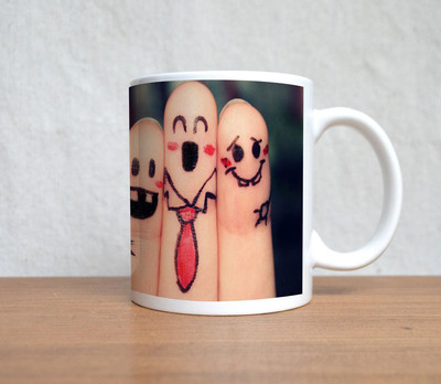 60% OFF on StyBuzz Our Time Together Three Finger Porcelain Mug 300 ml