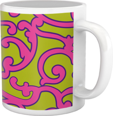 50% OFF on Tiedribbons Pure Vanity_Tru Concept_Vintage Grey Pattern Ceramic Mug 325 ml