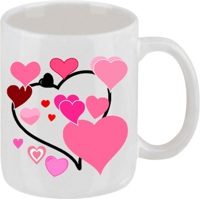 16% OFF on Ellicon 26 Hearts Ceramic Mug