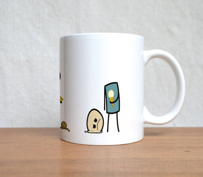 50% OFF on StyBuzz Sad Toons With Ic Cream Ceramic Mug 300 ml