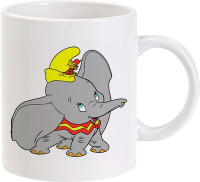 50% OFF on Lolprint Dumbo Elephant Ceramic Mug 325 ml