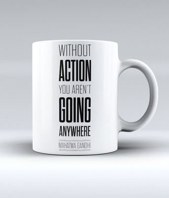 12% OFF on Lab No. 4 Without Action You Aren'T Going Anywhere - Mahatma Gandhi Ceramic Mug 350 ml 12% OFF on Lab No. 4 Without Action You Aren'T Going Anywhere - Mahatma Gandhi Ceramic Mug 350 ml