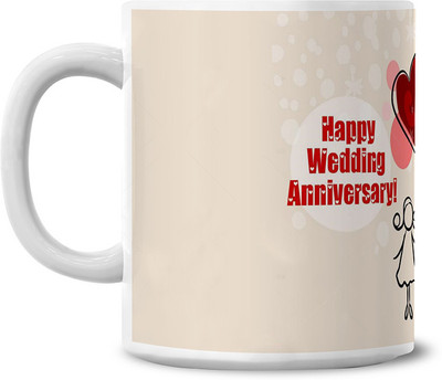 50% OFF on Lovely Collection Happy Anniversary Ceramic Mug