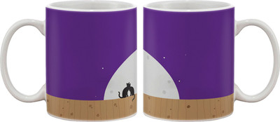 Artifa Moon Cats Porcelain, Ceramic Mug 350 ml Artifa Moon Cats Porcelain, Ceramic Mug 350 ml