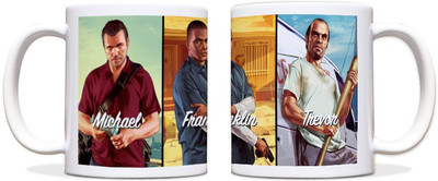 60% OFF on ShopMantra GTA City Black Ceramic Mug 300 ml