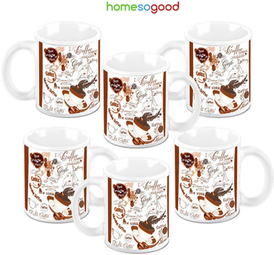 49% OFF on Homesogood Beautiful Morning Coffee Pack Of 6 Ceramic Mug 325 ml, Pack of 6 49% OFF on Homesogood Beautiful Morning Coffee Pack Of 6 Ceramic Mug 325 ml, Pack of 6