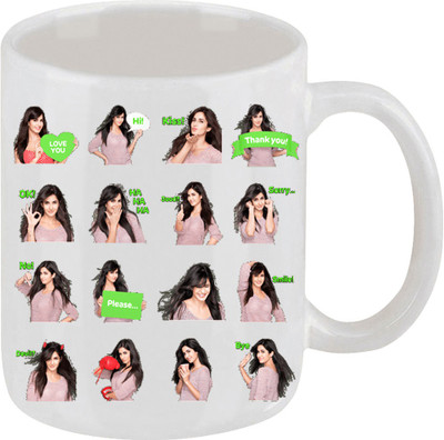 28% OFF on Ellicon C110 Katrina Kaif Psd Coffee Ceramic Mug 325 ml