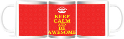 50% OFF on Refeel Gifts Keep Calm & Be Awesome Ceramic Mug 325 ml 50% OFF on Refeel Gifts Keep Calm & Be Awesome Ceramic Mug 325 ml