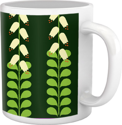 60% OFF on Tiedribbons Shy Shine_Geometric Multicolor_ Up and Down Pattern Ceramic Mug 325 ml