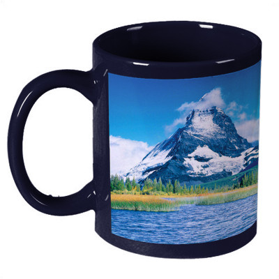 68% OFF on Amy Moutain Scene Heaven Dark Blue Ceramic Mug 330 ml