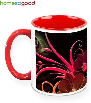 HomeSoGood Ultimate Flower Design Ceramic Mug 280 ml HomeSoGood Ultimate Flower Design Ceramic Mug 280 ml