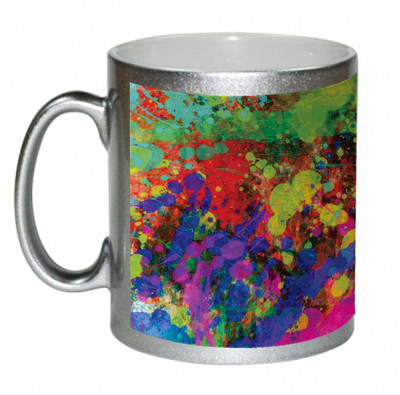 55% OFF on AMY Abstrack Color Splash Art Ceramic Mug 325 ml