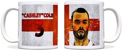 60% OFF on ShopMantra Ashley Cole England Football Black Ceramic Mug 300 ml