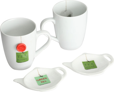 17% OFF on Devnow With Tea Bag Holder Porcelain Mug Pack of 4 17% OFF on Devnow With Tea Bag Holder Porcelain Mug Pack of 4