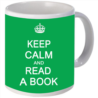 Snoogg Keep calm and read a book Porcelain Bone China Coffee Ceramic Mug