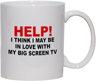 40% OFF on Teeskart In Love With Tv Porcelain Mug 300 ml