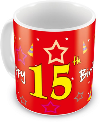 10% OFF on Everyday Gifts 15th Happy Birthday Ceramic Mug