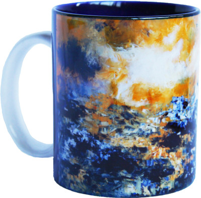 2% OFF on Indian Colours Blue landscape Ceramic Mug 325 ml