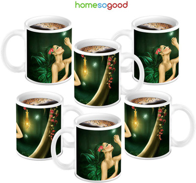 49% OFF on Homesogood Beautiful Angel With Lantern Coffee Ceramic Mug 280 ml, Pack of 6 49% OFF on Homesogood Beautiful Angel With Lantern Coffee Ceramic Mug 280 ml, Pack of 6