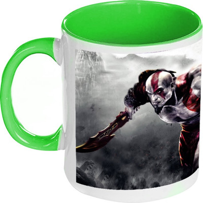 58% OFF on AMY God Of War Game Inside Green Coffee Ceramic Mug 325 ml
