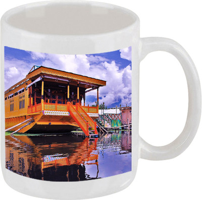 28% OFF on Ellicon D28 Kashmiri Houseboat Ceramic Mug 325 ml