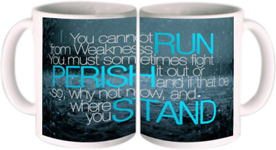 62% OFF on Shopkeeda You Cannot Run Ceramic Mug 350 ml