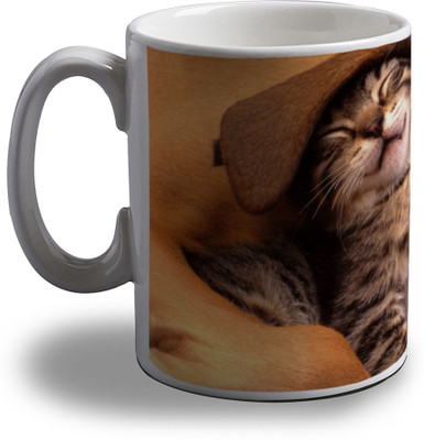 Artifa Cat And Dog Porcelain, Ceramic Mug 350 ml Artifa Cat And Dog Porcelain, Ceramic Mug 350 ml