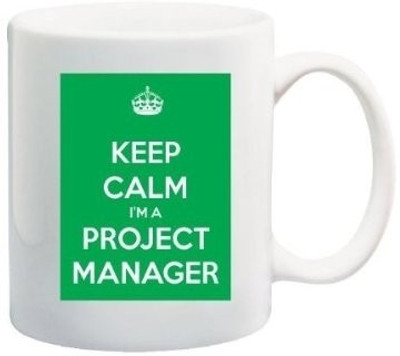 40% OFF on Teeskart Keep Calm Im A Project Manager Porcelain Mug 300 ml