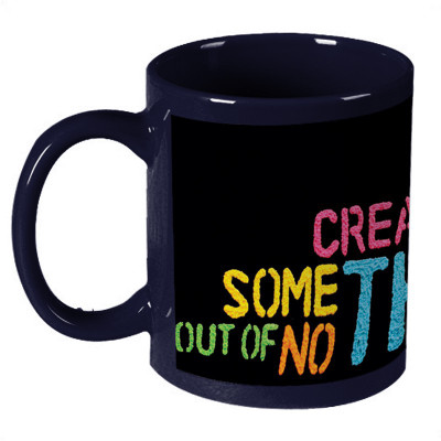 56% OFF on Amy Create Something Out Of Nothing Quote Ceramic Mug 330 ml