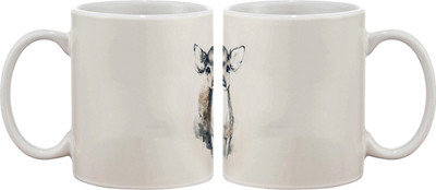 Artifa Deer Drawing Porcelain, Ceramic Mug 350 ml Artifa Deer Drawing Porcelain, Ceramic Mug 350 ml