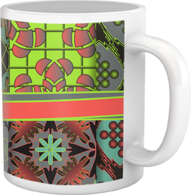 60% OFF on Tiedribbons Kinda Sexy_Modern Geometric_Steamy Multi design Pattern Ceramic Mug 325 ml