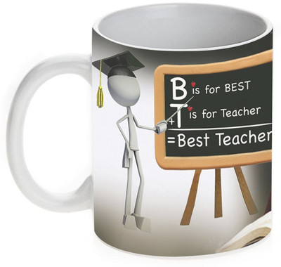 63% OFF on Mugwala Best Teacher Mug For Teacher Ceramic Mug 350 ml