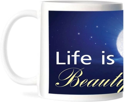 50% OFF on Refeel Gifts Life Is Beautiful Blue Ceramic Mug