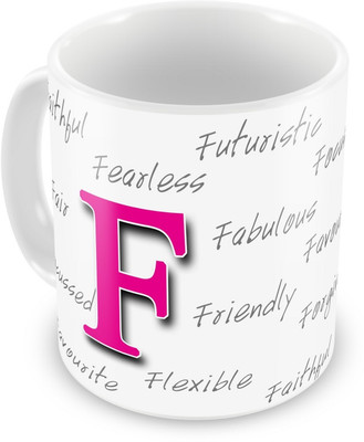 10% OFF on Everyday Gifts Happy Birthday Gift For Starting Letter F Ceramic Mug
