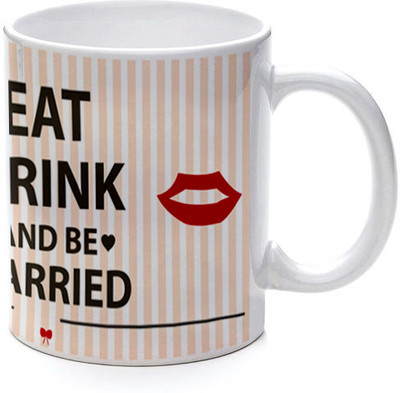 45% OFF on Printland Marriage Buzz Ceramic Mug 350 ml