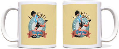 60% OFF on ShopMantra Digote Maradona Argentina Football Black Ceramic Mug 300 ml