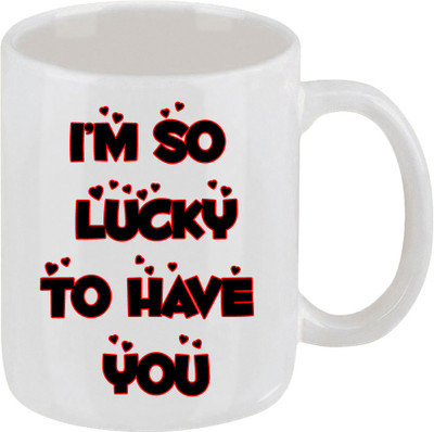 16% OFF on Ellicon 67 I'M So Lucky Ceramic Mug