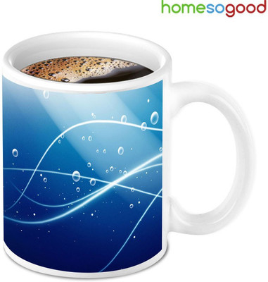 49% OFF on HomeSoGood Bubbles Designed Pattern 6 Mugs Ceramic Mug 280 ml, Pack of 6