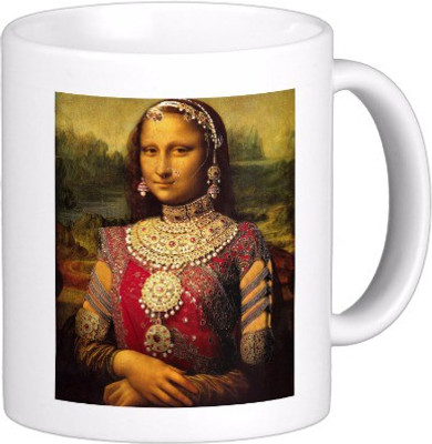 25% OFF on Exoctic Silver Filmy Bollywood: Filmy Monalisa C003 Ceramic Mug 300 ml