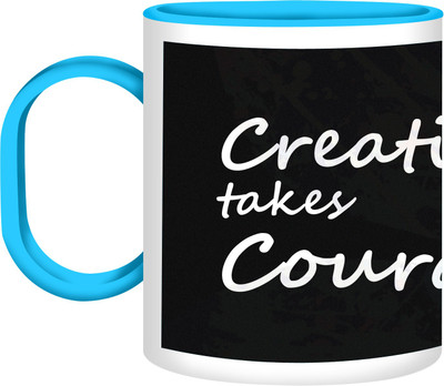 41% OFF on Refeel Gifts Creativity Takes Courage Sd-260 Unbreakable Plastic Mug 325 ml