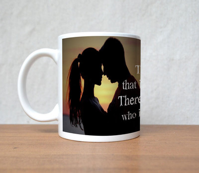 16% OFF on StyBuzz Romantic Couple Porcelain Mug 300 ml