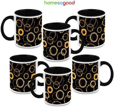 41% OFF on HomeSoGood Sparkling Bangles Ceramic Mug 325 ml, Pack of 6 41% OFF on HomeSoGood Sparkling Bangles Ceramic Mug 325 ml, Pack of 6
