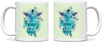 60% OFF on ShopMantra Sergio Ag?ero Argentina Football Black Ceramic Mug 300 ml